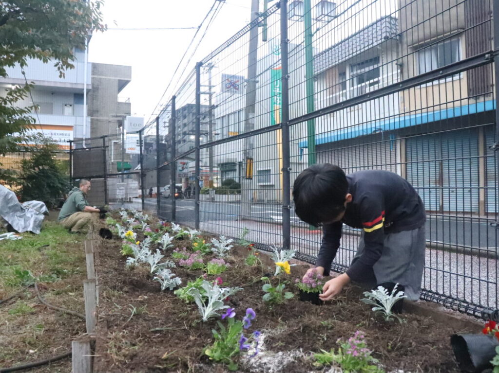 花植え