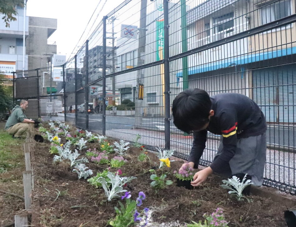 花植え